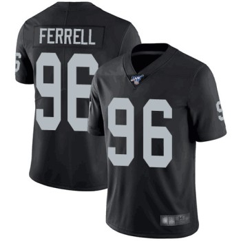 Men's Oakland Raiders #96 Clelin Ferrell Black 2019 100th Season Vapor Untouchable Limited Stitched NFL Jersey Men's Oakland Raiders #96 Clelin Ferrell Black 2019 100th Season Vapor Untouchable Limited Stitched NFL Jersey