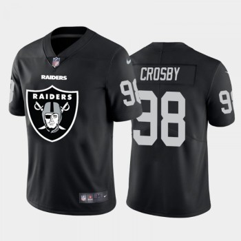 Men's Oakland Raiders #98 Maxx Crosby Black 2020 Team Big Logo Limited Stitched Jersey Men's Oakland Raiders #98 Maxx Crosby Black 2020 Team Big Logo Limited Stitched Jersey