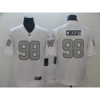 Men's Oakland Raiders #98 Maxx Crosby White Color Rush Limited Stitched NFL Jersey Men's Oakland Raiders #98 Maxx Crosby White Color Rush Limited Stitched NFL Jersey