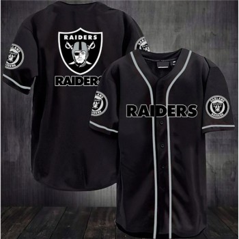 Men's Oakland Raiders Baseball Jersey Shirt Men's Oakland Raiders Baseball Jersey Shirt