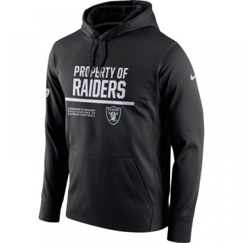 Men's Oakland Raiders Black Circuit Property Of Performance Pullover Hoodie Men's Oakland Raiders Black Circuit Property Of Performance Pullover Hoodie