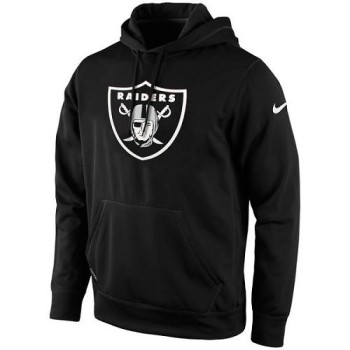 Men's Oakland Raiders Black KO Logo Essential Hoodie Men's Oakland Raiders Black KO Logo Essential Hoodie