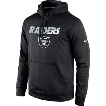 Men's Oakland Raiders Black Kick Off Staff Performance Pullover Hoodie Men's Oakland Raiders Black Kick Off Staff Performance Pullover Hoodie