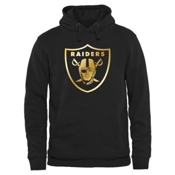 Men's Oakland Raiders Pro Line Black Gold Collection Pullover Hoodie Men's Oakland Raiders Pro Line Black Gold Collection Pullover Hoodie