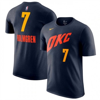 Men's Oklahoma City Thunder #7 Chet Holmgren 2023/24 City Edition Name & Number T-Shirt Men's Oklahoma City Thunder #7 Chet Holmgren 2023/24 City Edition Name & Number T-Shirt