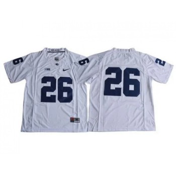 Men's Penn State Nittany Lions #26 Saquon Barkley White Stitched Jersey