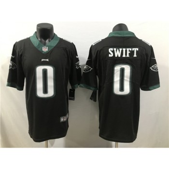 Men's Philadelphia Eagles #0 D'Andre Swift Black 2023 Draft Vapor Limited Stitched Football Jersey Men's Philadelphia Eagles #0 D'Andre Swift Black 2023 Draft Vapor Limited Stitched Football Jersey