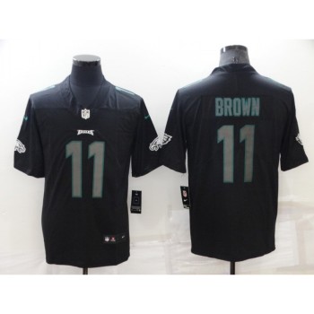 Men's Philadelphia Eagles #11 A. J. Brown Black Impact Limited Stitched Jersey Men's Philadelphia Eagles #11 A. J. Brown Black Impact Limited Stitched Jersey