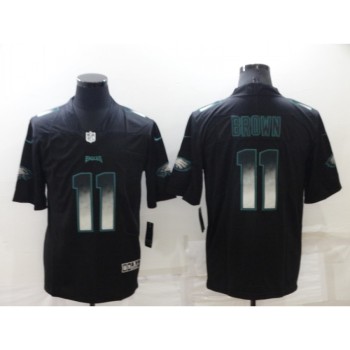 Men's Philadelphia Eagles #11 A. J. Brown Black Smoke Fashion Limited Stitched Jersey Men's Philadelphia Eagles #11 A. J. Brown Black Smoke Fashion Limited Stitched Jersey