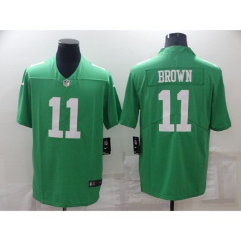 Men's Philadelphia Eagles #11 A. J. Brown Green Vapor Untouchable Limited Stitched Jersey Men's Philadelphia Eagles #11 A. J. Brown Green Vapor Untouchable Limited Stitched Jersey