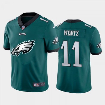 Men's Philadelphia Eagles #11 Carson Wentz Green 2020 Team Big Logo Limited Stitched Jersey Men's Philadelphia Eagles #11 Carson Wentz Green 2020 Team Big Logo Limited Stitched Jersey