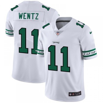 Men's Philadelphia Eagles #11 Carson Wentz White 2019 Team Logo Cool Edition Stitched NFL Jersey Men's Philadelphia Eagles #11 Carson Wentz White 2019 Team Logo Cool Edition Stitched NFL Jersey