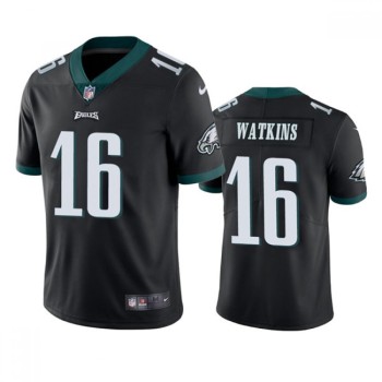 Men's Philadelphia Eagles #16 Quez Watkins 2022 Black Vapor Untouchable Limited Stitched Jersey Men's Philadelphia Eagles #16 Quez Watkins 2022 Black Vapor Untouchable Limited Stitched Jersey
