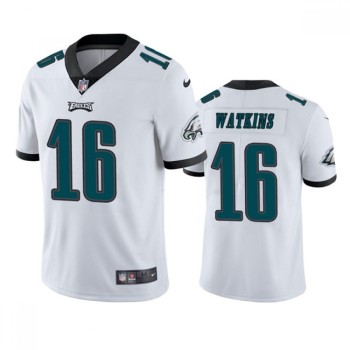 Men's Philadelphia Eagles #16 Quez Watkins 2022 White Vapor Untouchable Limited Stitched Jersey Men's Philadelphia Eagles #16 Quez Watkins 2022 White Vapor Untouchable Limited Stitched Jersey