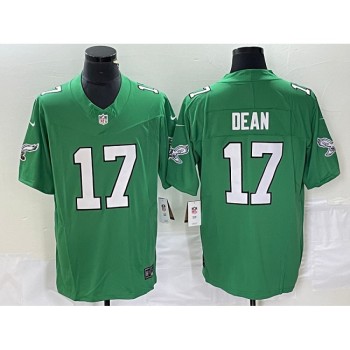 Men's Philadelphia Eagles #17 Nakobe Dean Green 2023 F.U.S.E. Vapor Untouchable Stitched Football Jersey Men's Philadelphia Eagles #17 Nakobe Dean Green 2023 F.U.S.E. Vapor Untouchable Stitched Football Jersey