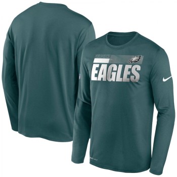 Men's Philadelphia Eagles 2020 Green Sideline Impact Legend Performance Long Sleeve T-Shirt Men's Philadelphia Eagles 2020 Green Sideline Impact Legend Performance Long Sleeve T-Shirt