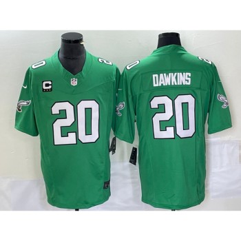 Men's Philadelphia Eagles #20 Brian Dawkins Green 2023 F.U.S.E. With 3-star C Patch Vapor Untouchable Stitched Football Jersey Men's Philadelphia Eagles #20 Brian Dawkins Green 2023 F.U.S.E. With 3-star C Patch Vapor Untouchable Stitched Football Jersey