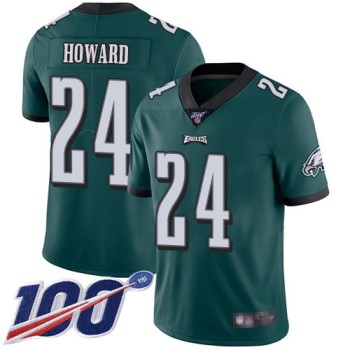 Men's Philadelphia Eagles #24 Jordan Howard Green 2019 100th Season Vapor Untouchable Limited Stitched NFL Jersey Men's Philadelphia Eagles #24 Jordan Howard Green 2019 100th Season Vapor Untouchable Limited Stitched NFL Jersey