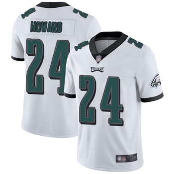 Men's Philadelphia Eagles #24 Jordan Howard White Vapor Untouchable Limited Stitched NFL Jersey Men's Philadelphia Eagles #24 Jordan Howard White Vapor Untouchable Limited Stitched NFL Jersey