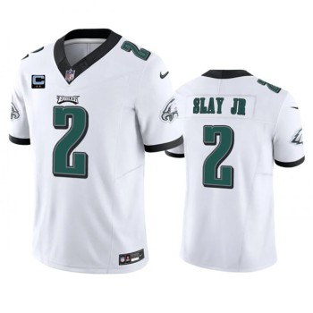Men's Philadelphia Eagles #2 Darius Slay JR White 2023 F.U.S.E. With 1-Star C Patch Vapor Untouchable Limited Stitched Football Jersey Men's Philadelphia Eagles #2 Darius Slay JR White 2023 F.U.S.E. With 1-Star C Patch Vapor Untouchable Limited Stitched Football Jersey
