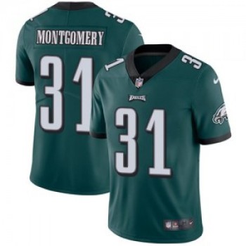 Men's Philadelphia Eagles #31 Wilbert Montgomery Green Vapor Untouchable Limited Stitched Jersey Men's Philadelphia Eagles #31 Wilbert Montgomery Green Vapor Untouchable Limited Stitched Jersey