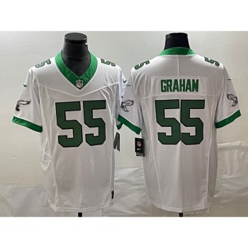 Men's Philadelphia Eagles #55 Brandon Graham White 2023 F.U.S.E. Vapor Untouchable Stitched Football Jersey Men's Philadelphia Eagles #55 Brandon Graham White 2023 F.U.S.E. Vapor Untouchable Stitched Football Jersey