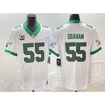 Men's Philadelphia Eagles #55 Brandon Graham White 2023 F.U.S.E. With 4-star C Patch Vapor Untouchable Stitched Football Jersey Men's Philadelphia Eagles #55 Brandon Graham White 2023 F.U.S.E. With 4-star C Patch Vapor Untouchable Stitched Football Jersey