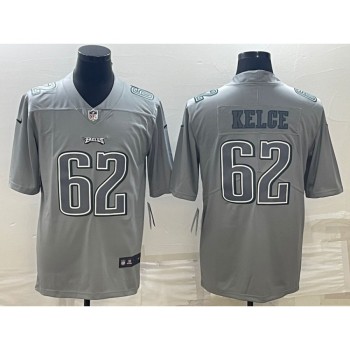 Men's Philadelphia Eagles #62 Jason Kelce Gray Atmosphere Fashion Stitched Jersey Men's Philadelphia Eagles #62 Jason Kelce Gray Atmosphere Fashion Stitched Jersey
