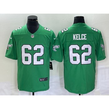 Men's Philadelphia Eagles #62 Jason Kelce Green Stitched Football Jersey Men's Philadelphia Eagles #62 Jason Kelce Green Stitched Football Jersey