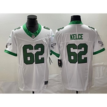 Men's Philadelphia Eagles #62 Jason Kelce White 2023 F.U.S.E. Vapor Untouchable Stitched Football Jersey Men's Philadelphia Eagles #62 Jason Kelce White 2023 F.U.S.E. Vapor Untouchable Stitched Football Jersey