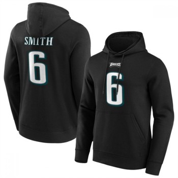 Men's Philadelphia Eagles #6 DeVonta Smith Black Hoodie Men's Philadelphia Eagles #6 DeVonta Smith Black Hoodie