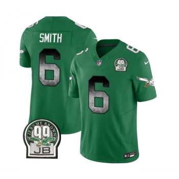 Men's Philadelphia Eagles #6 DeVonta Smith Green 2023 F.U.S.E. Throwback Vapor Untouchable Limited Stitched Football Jersey Men's Philadelphia Eagles #6 DeVonta Smith Green 2023 F.U.S.E. Throwback Vapor Untouchable Limited Stitched Football Jersey