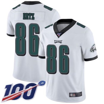 Men's Philadelphia Eagles #86 Zach Ertz White 2019 100th Season Vapor Untouchable Limited Stitched NFL Jersey Men's Philadelphia Eagles #86 Zach Ertz White 2019 100th Season Vapor Untouchable Limited Stitched NFL Jersey
