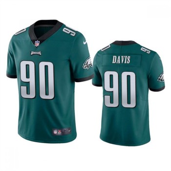 Men's Philadelphia Eagles #90 Jordan Davis Green Vapor Untouchable Limited Stitched Jersey Men's Philadelphia Eagles #90 Jordan Davis Green Vapor Untouchable Limited Stitched Jersey