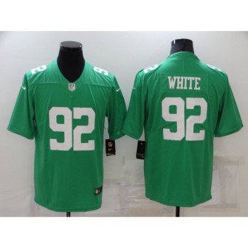 Men's Philadelphia Eagles #92 Reggie White Green Throwback Vapor Untouchable Limited Stitched Jersey Men's Philadelphia Eagles #92 Reggie White Green Throwback Vapor Untouchable Limited Stitched Jersey