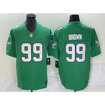 Men's Philadelphia Eagles #99 Jerome Brown Green 2023 F.U.S.E. Vapor Untouchable Stitched Football Jersey Men's Philadelphia Eagles #99 Jerome Brown Green 2023 F.U.S.E. Vapor Untouchable Stitched Football Jersey