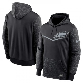 Men's Philadelphia Eagles Black Reflective Therma Hoodie Men's Philadelphia Eagles Black Reflective Therma Hoodie