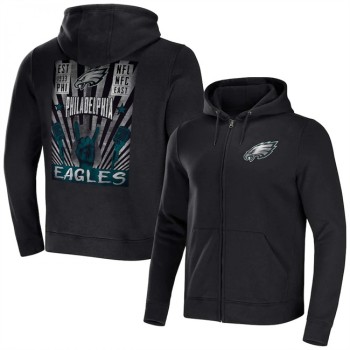 Men's Philadelphia Eagles Black x Darius Rucker Collection Rocker Full-Zip Hoodie Men's Philadelphia Eagles Black x Darius Rucker Collection Rocker Full-Zip Hoodie