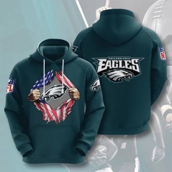 Men's Philadelphia Eagles Green 3D Trending T-Shirt Hoodie Men's Philadelphia Eagles Green 3D Trending T-Shirt Hoodie