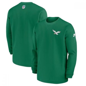 Men's Philadelphia Eagles Green Alternate Logo Long Sleeve T-Shirt Men's Philadelphia Eagles Green Alternate Logo Long Sleeve T-Shirt