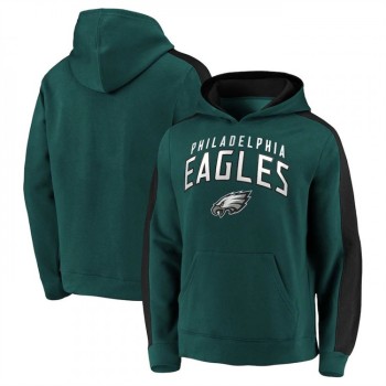 Men's Philadelphia Eagles Green Game Time Arch Pullover Hoodie Men's Philadelphia Eagles Green Game Time Arch Pullover Hoodie