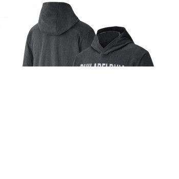 Men's Philadelphia Eagles Heathered Charcoal Sideline Training Hoodie Performance T-Shirt Men's Philadelphia Eagles Heathered Charcoal Sideline Training Hoodie Performance T-Shirt