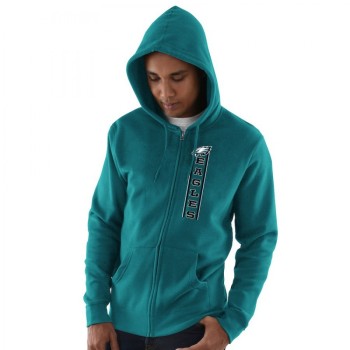 Men's Philadelphia Eagles Midnight Green Hook and Ladder Full-Zip NFL Hoodie Men's Philadelphia Eagles Midnight Green Hook and Ladder Full-Zip NFL Hoodie