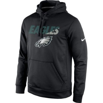 Men's Philadelphia Eagles Black Kick Off Staff Performance Pullover Hoodie Men's Philadelphia Eagles Black Kick Off Staff Performance Pullover Hoodie
