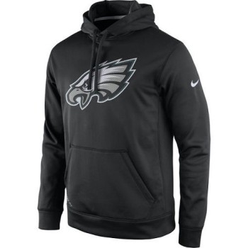 Men's Philadelphia Eagles Black Practice Performance Pullover Hoodie