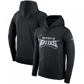 Men's Philadelphia Eagles Black Sideline Property Of Performance Pullover Hoodieover Hoodie Men's Philadelphia Eagles Black Sideline Property Of Performance Pullover Hoodieover Hoodie