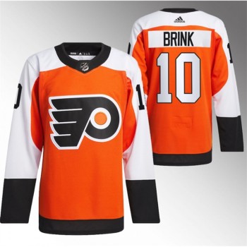 Men's Philadelphia Flyers #10 Bobby Brink 2023/24 Orange Stitched Jersey Men's Philadelphia Flyers #10 Bobby Brink 2023/24 Orange Stitched Jersey