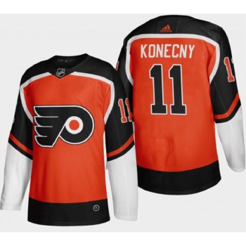 Men's Philadelphia Flyers #11 Travis Konecny 2021 Orange Reverse Retro Stitched Jersey Men's Philadelphia Flyers #11 Travis Konecny 2021 Orange Reverse Retro Stitched Jersey