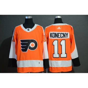 Men's Philadelphia Flyers #11 Travis Konecny Orange Stitched NHL Jersey Men's Philadelphia Flyers #11 Travis Konecny Orange Stitched NHL Jersey