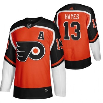 Men's Philadelphia Flyers #13 Kevin Hayes 2021 Orange Reverse Retro Stitched Jersey Men's Philadelphia Flyers #13 Kevin Hayes 2021 Orange Reverse Retro Stitched Jersey